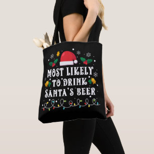 Bolso De Tela Lo más probable es que beba la cerveza de Santa Cl