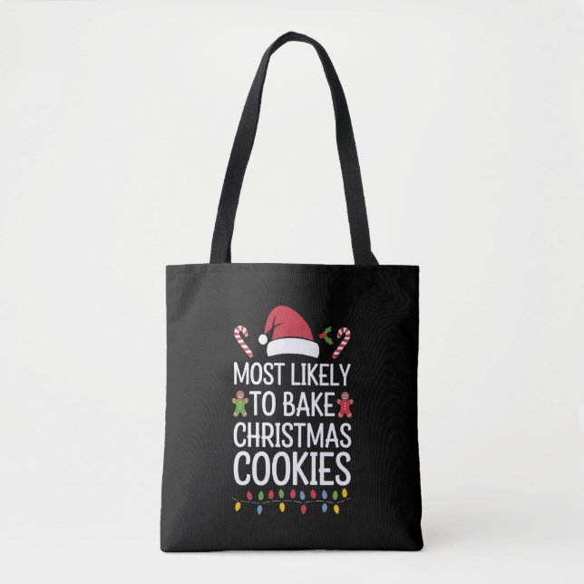 Bolso De Tela Lo Más Probable Es Que Los Navidades De Bake Cooki (Anverso)