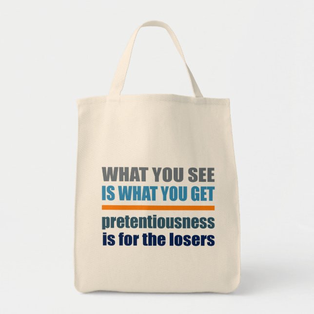 Bolso De Tela Lo que ves es lo que obtienes (Frente)