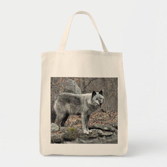 Bolso De Tela Lobo (Frente)