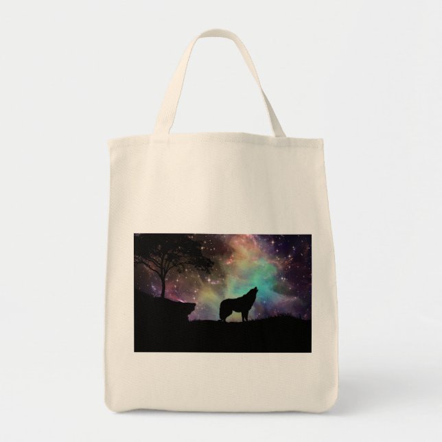 Bolso De Tela Lobo (Frente)