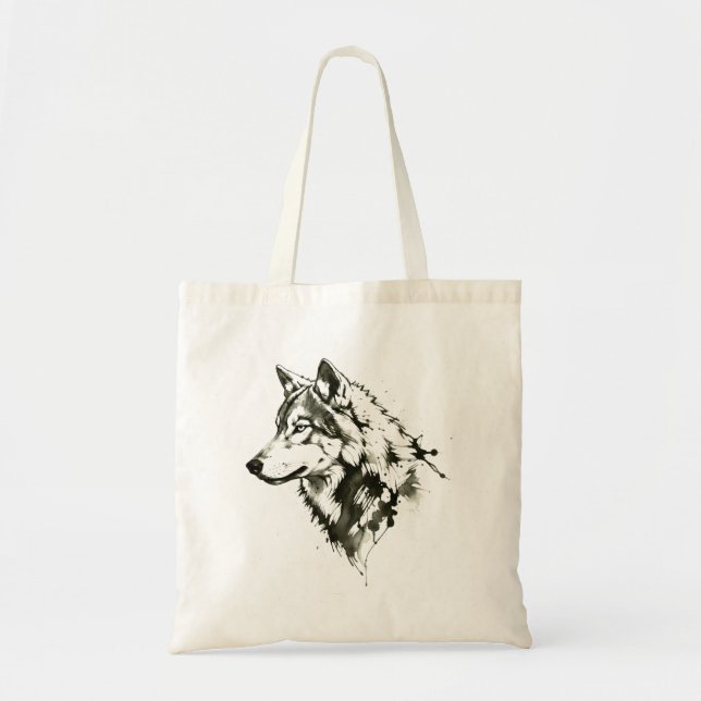 Bolso De Tela Lobo (Frente)
