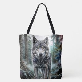 Bolso De Tela Lobo Animal