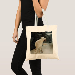 Bolso De Tela Lobo blanco