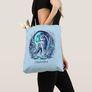 Bolso De Tela Lobo estacional de invierno lindo