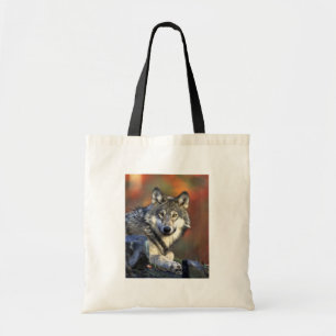 Bolso De Tela Lobo gris