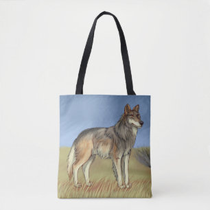 Bolso De Tela Lobo mexicano