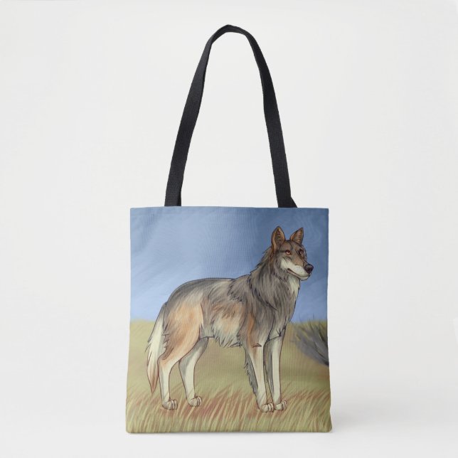 Bolso De Tela Lobo mexicano (Anverso)