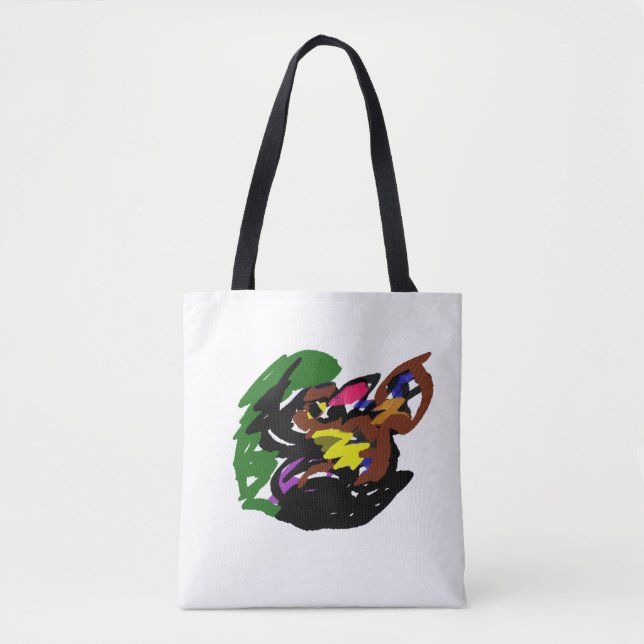 Bolso De Tela Lobo Salvaje otoño  (Anverso)
