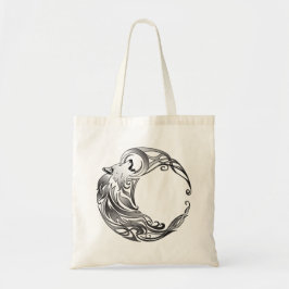 Bolso De Tela Lobo tribal - sombreado