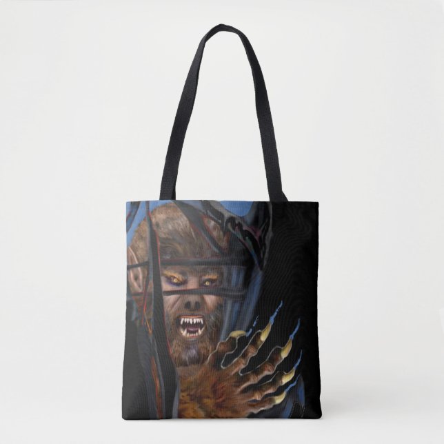 BOLSO DE TELA LOBOS FEROZES (Anverso)