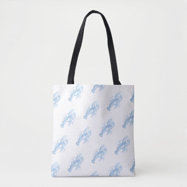 Bolso De Tela Lobster azul (Anverso)