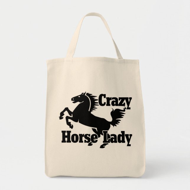 Bolso De Tela Loca dama de caballo (Frente)