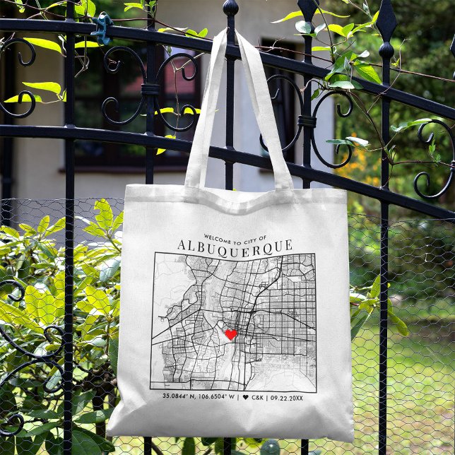 Bolso De Tela Localizador de amor de Albuquerque | Bienvenida Bo (The more complete visual of what your final tote bag would look like in real life.)