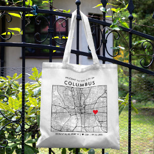 Bolso De Tela Localizador de amor de Columbus Bienvenida al Bo