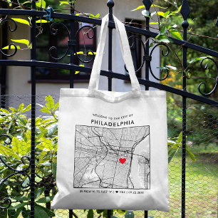 Bolso De Tela Localizador de amor de Filadelfia Bienvenida del