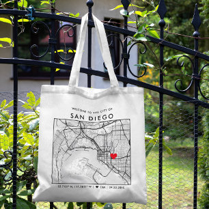 Bolso De Tela Localizador de amor de San Diego Bienvenida al B