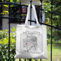 Localizador de amor de San Francisco | Tote Boda d