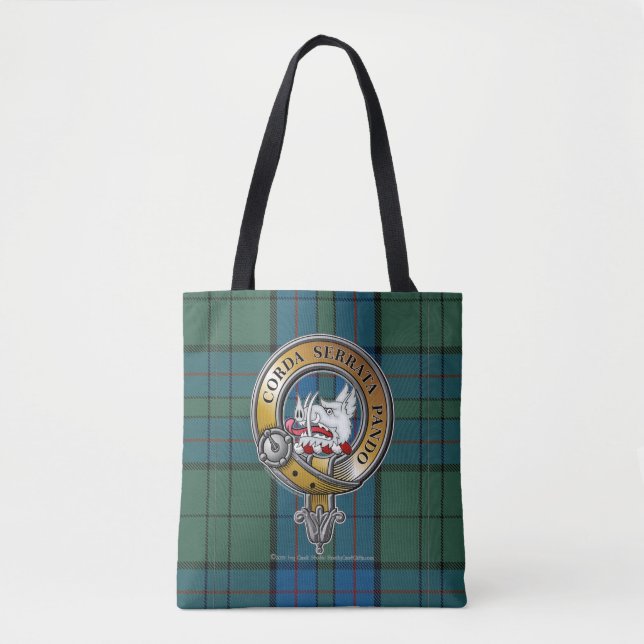 Bolso De Tela Lockhart Tartan & Badge (Anverso)