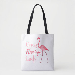 Bolso De Tela Loco Flamingo Lady Funny Flamingo