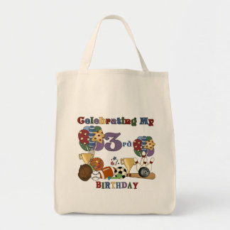 Bolso De Tela Loco para los deportes Tercer cumpleaños camisetas