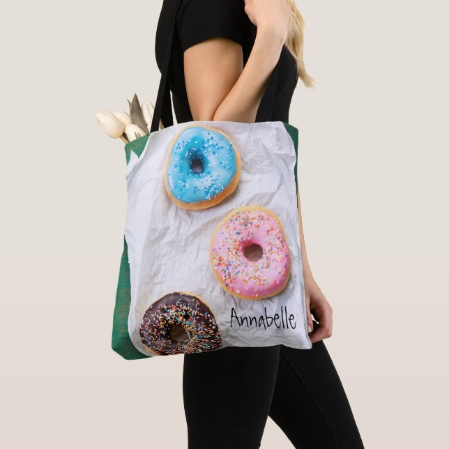 Bolso De Tela Loco por los donuts | Personalizado (Detalle)