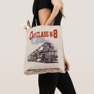 Bolso De Tela Locomotora de vapor C&O Clase H-8 2-6-6-6 Alleghen