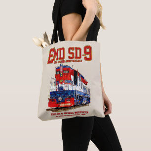 Bolso De Tela Locomotora EMD SD-9 USA 250 Aniversario