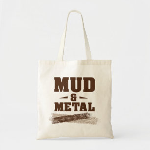 Bolso De Tela Lodo y Metal
