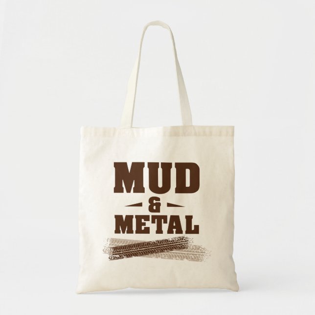 Bolso De Tela Lodo y Metal  (Frente)