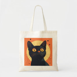 Bolso De Tela Lofi Style Black Cat