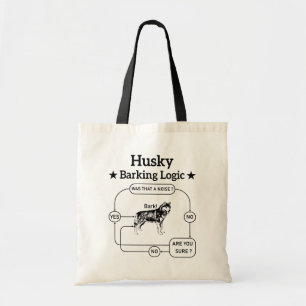 Bolso De Tela Lógica de ladrido de Husky Divertido Perro Siberia