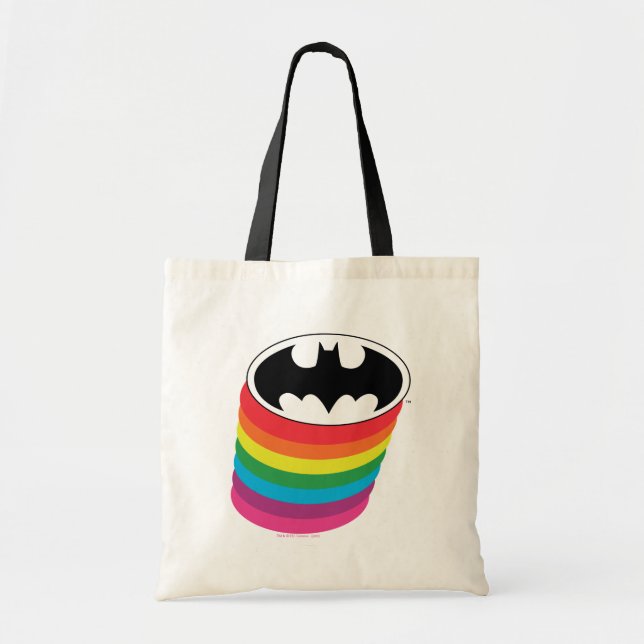 Bolso De Tela Logo de Batman Layered Rainbow (Frente)