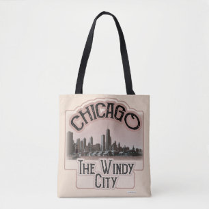 Bolso De Tela Logo de Chicago Windy City Design Epic Tourist