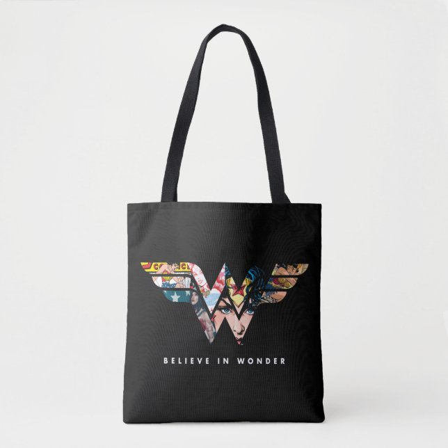 Bolso De Tela Logo De Collage "Belider In Wonder" De Mujer Marav (Anverso)