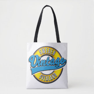 Bolso De Tela Logo de estilo Vintage de Suecia