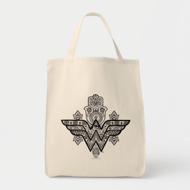 Bolso De Tela Logo De La Mujer Maravilla Espiritual Paisley Hams (Frente)