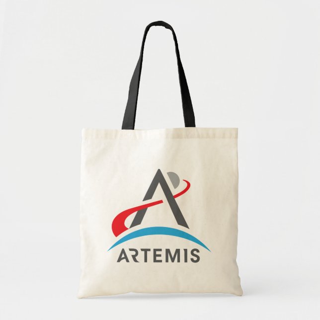Bolso De Tela Logo de la NASA Artemis Eclipse Black Trim (Frente)