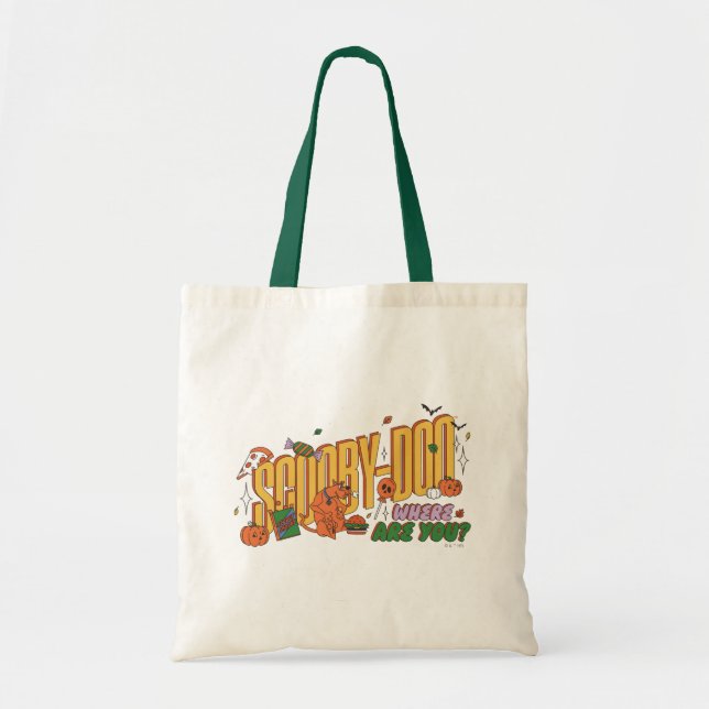 Bolso De Tela Logo de Snack de Halloween de Scooby-Doo (Frente)