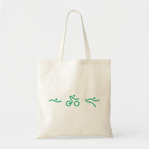 Bolso De Tela Logo de Triathlon Green