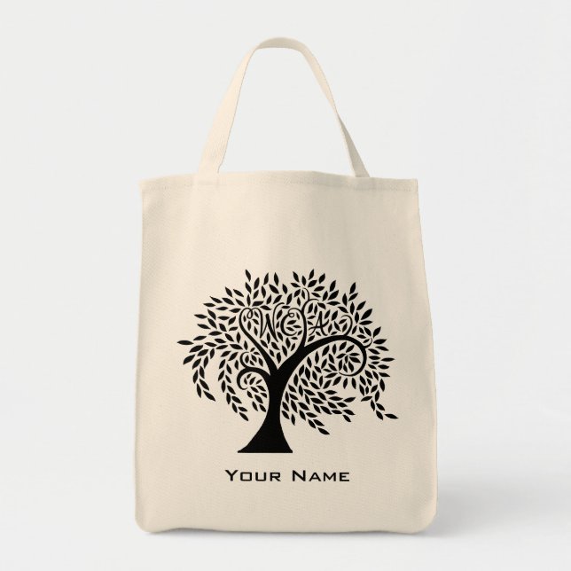 Bolso De Tela Logo de Willow Creek Academy Wispy Tree (Frente)