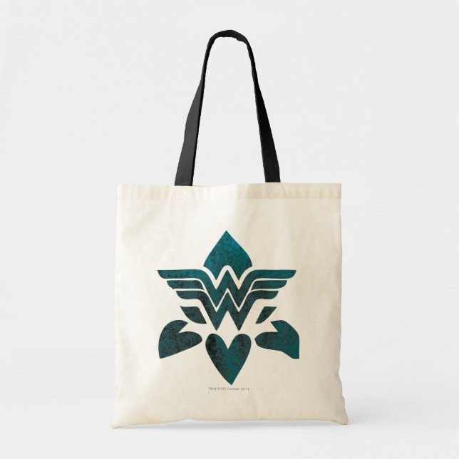Bolso De Tela Logo de Wonder Woman Grunge (Frente)