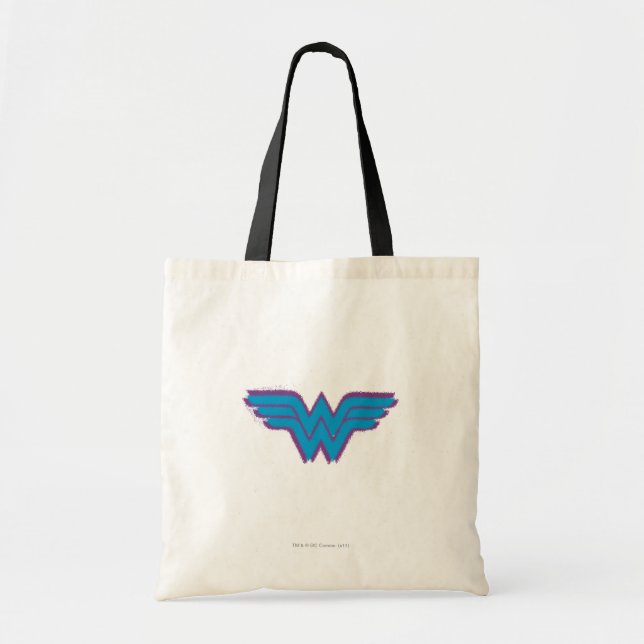 Bolso De Tela Logo de Wonder Woman Spray Paint (Frente)