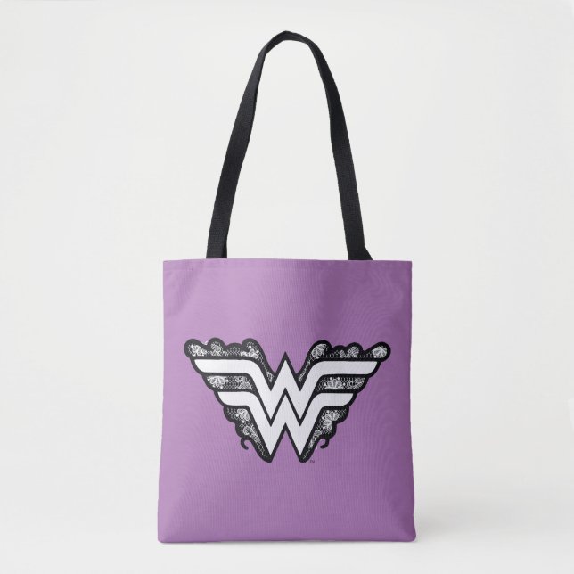 Bolso De Tela Logo de Wonman Black Lace (Anverso)