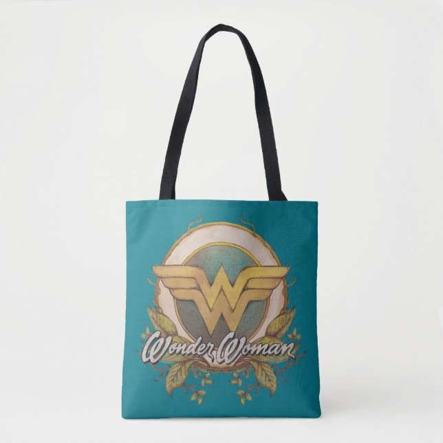 Bolso De Tela Logo del Esbozo de Foliage de la Mujer Maravilla (Anverso)