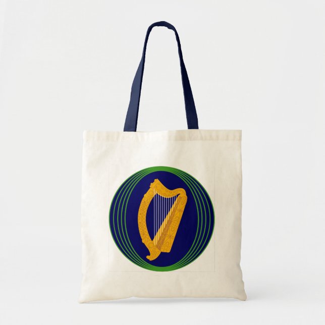 Bolso De Tela Logo del Escudo de Armas de Irlanda (Frente)