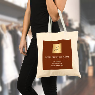 Bolso De Tela Logo del negocio de la roya parda