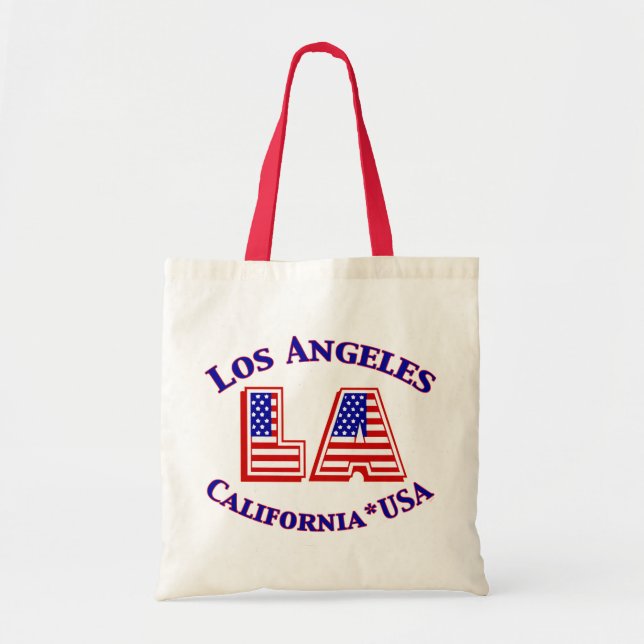 Bolso De Tela Logo patriótico de Los Ángeles (Frente)