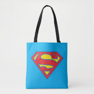 Bolso De Tela Logo superchica clásica con contorno azul