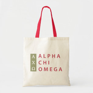 Bolso De Tela Logotipo apilado el   alfa de Omega de la ji